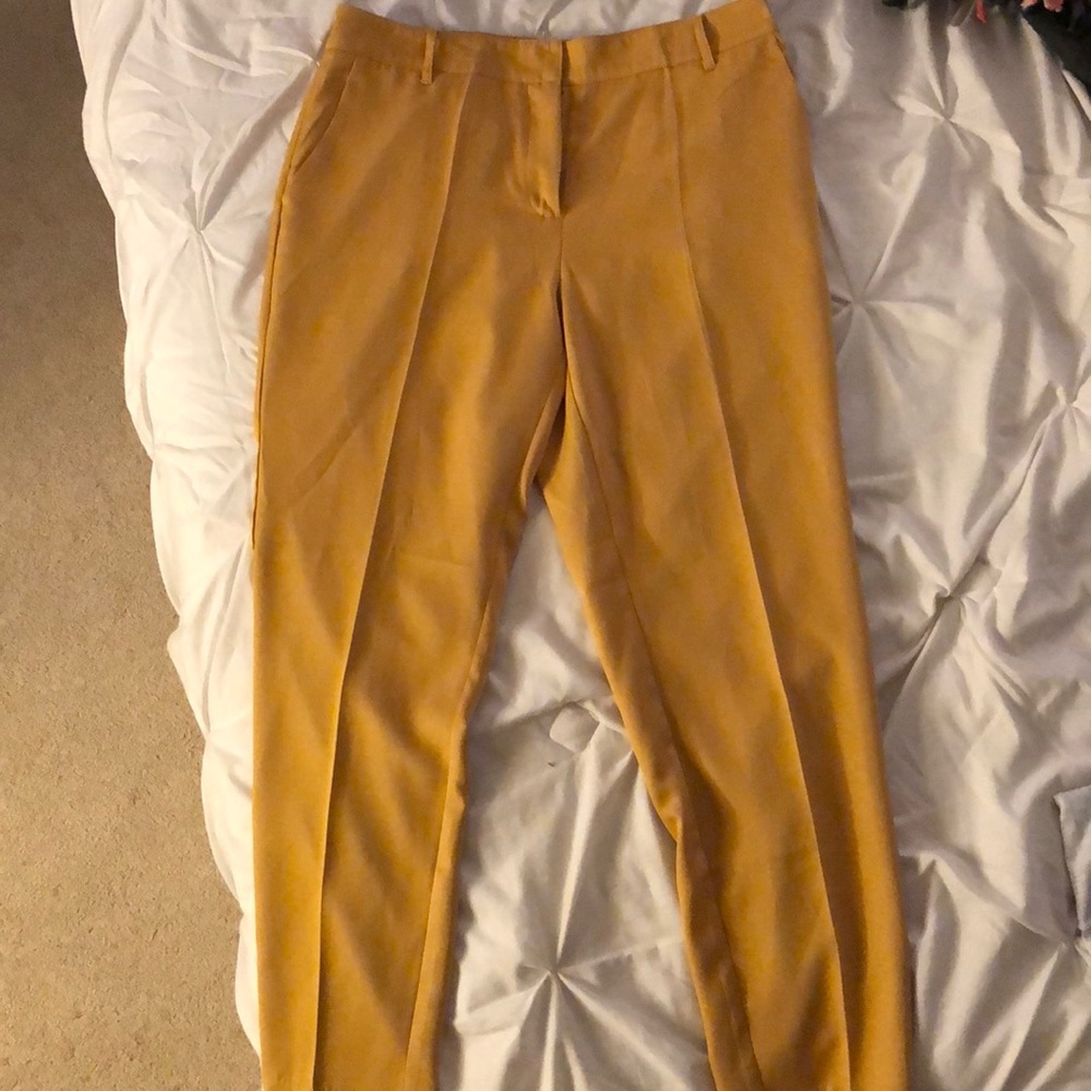 Yellow straight leg trousers